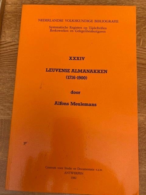 Leuvense Almanakken (1716 - 1900), Boeken, Alfons Meulemans, Ophalen of Verzenden, 20e eeuw of later, Gelezen