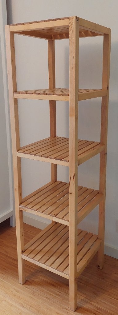Stellingkast Ikea, houd, beige, 37x140 cm, Ophalen, Zo goed als nieuw