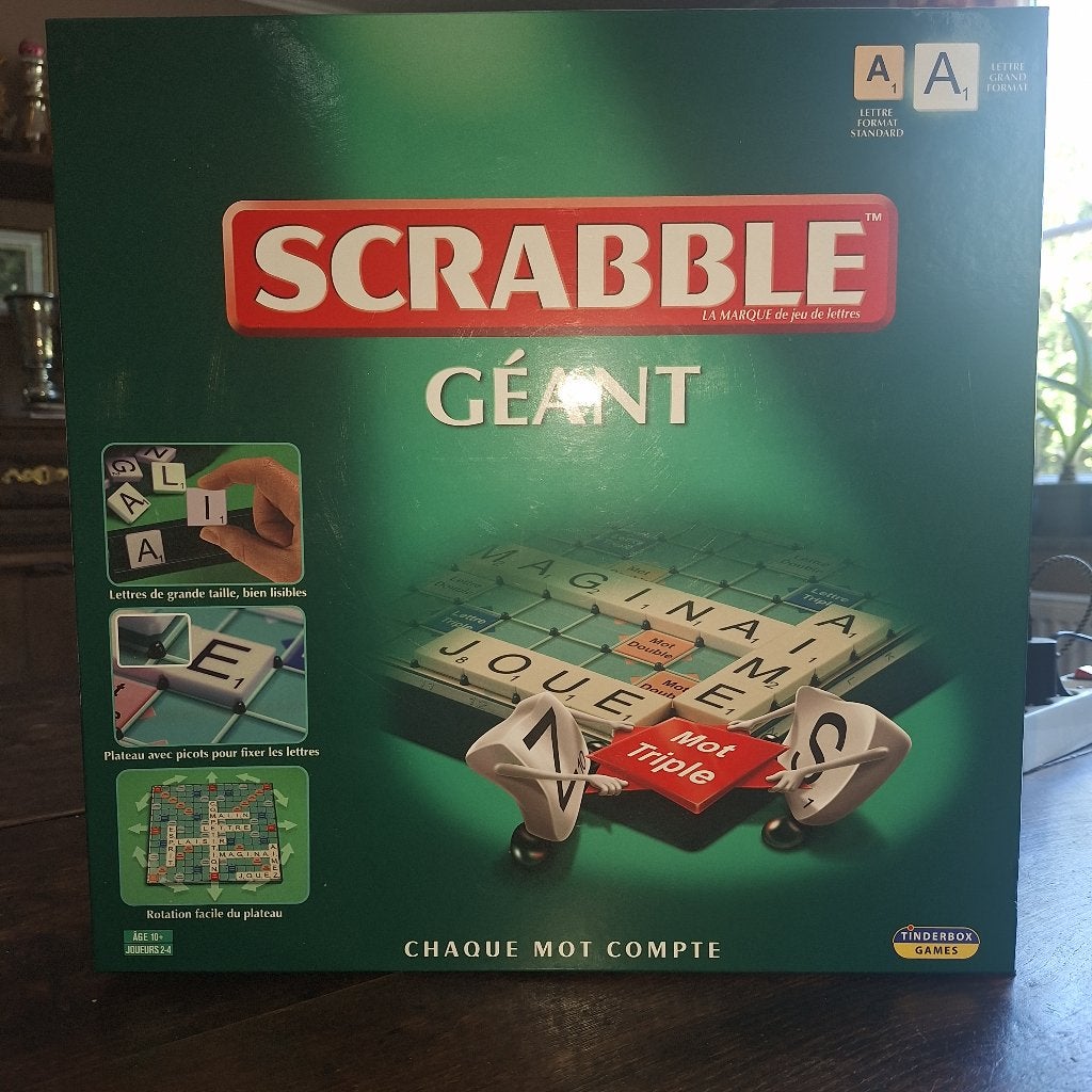 scrabble géant, Trois ou quatre joueurs, Enlèvement ou Envoi, Comme neuf, Autre