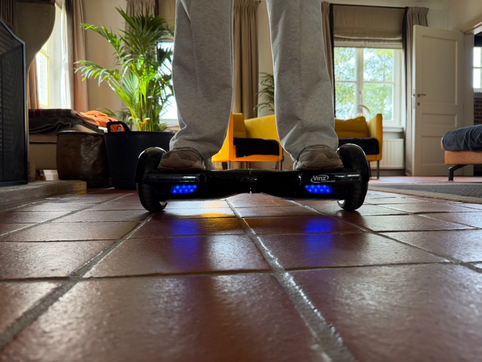 Vinz Hoverboard zwart met LED-verlichting, Nieuw