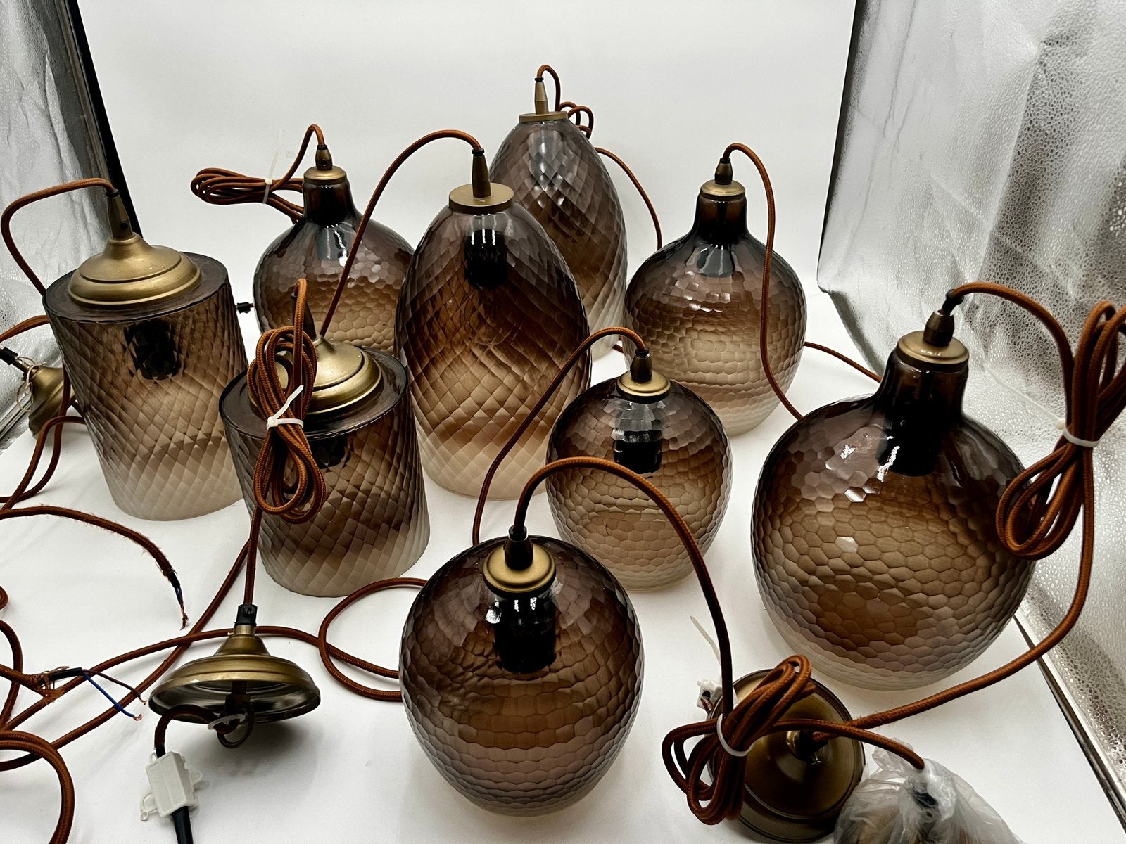 Diverse nieuwe glazen hanglampen, Ophalen of Verzenden