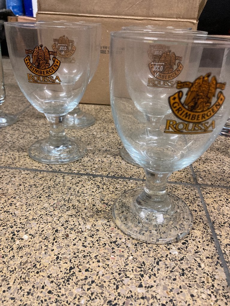 Grimbergen glazen, Verzamelen, Ophalen, Zo goed als nieuw, Bierglas