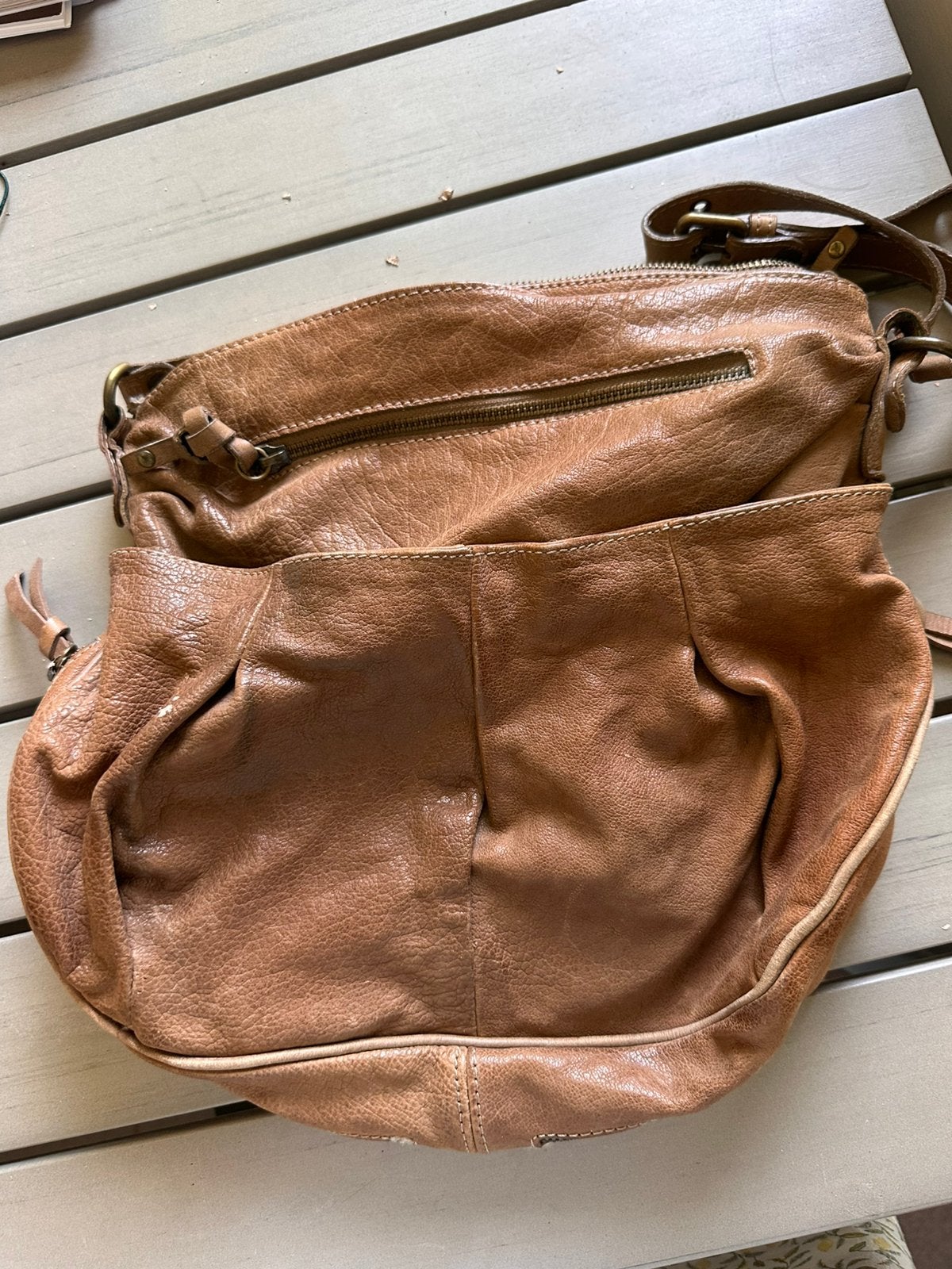 Sac à main Massimo Dutti en cuir marron, Enlèvement, Comme neuf