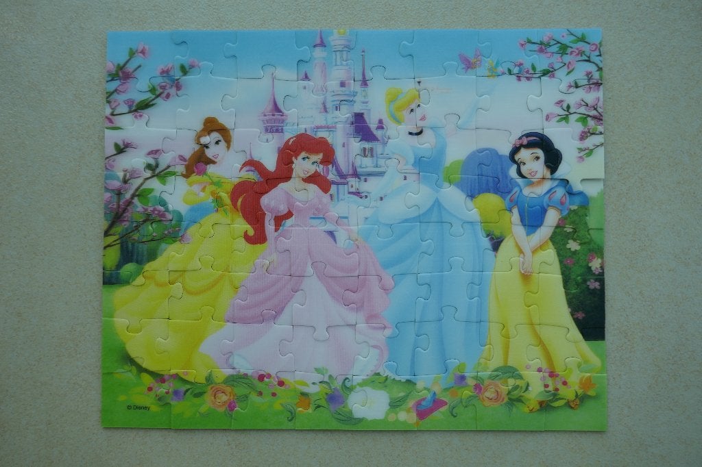 Puzzel Disney princess 3D 64 stuks, Enlèvement, Plus de 50 pièces, Comme neuf, 4 à 6 ans