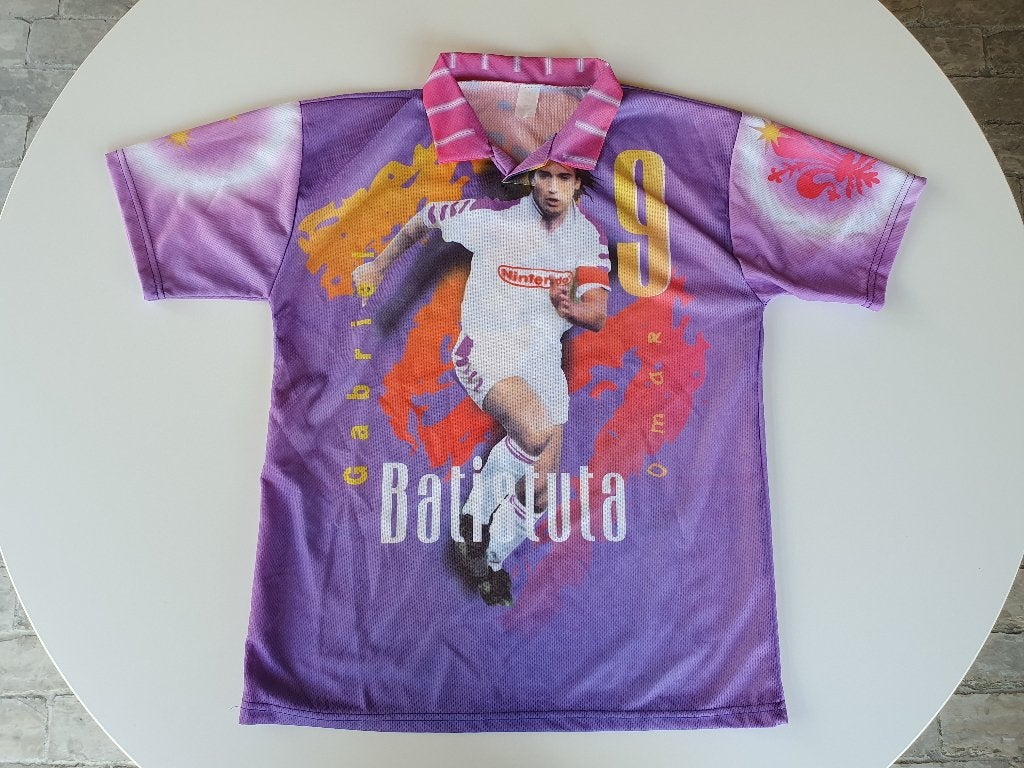 Vintage voetbalshirt / fanshirt Gabriel Batistuta Fiorentia, Verzamelen, Ophalen of Verzenden, Gebruikt, Shirt