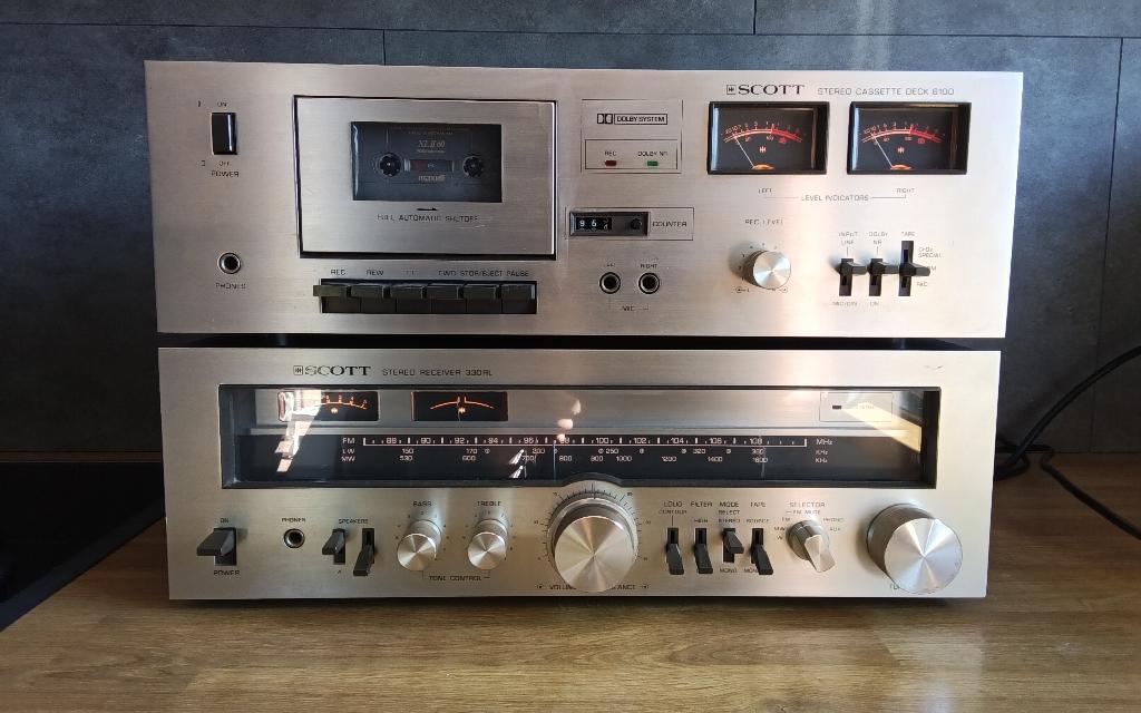 Ampli + deck cassette Scott, Enlèvement, Utilisé, Stéréo, Moins de 60 watts