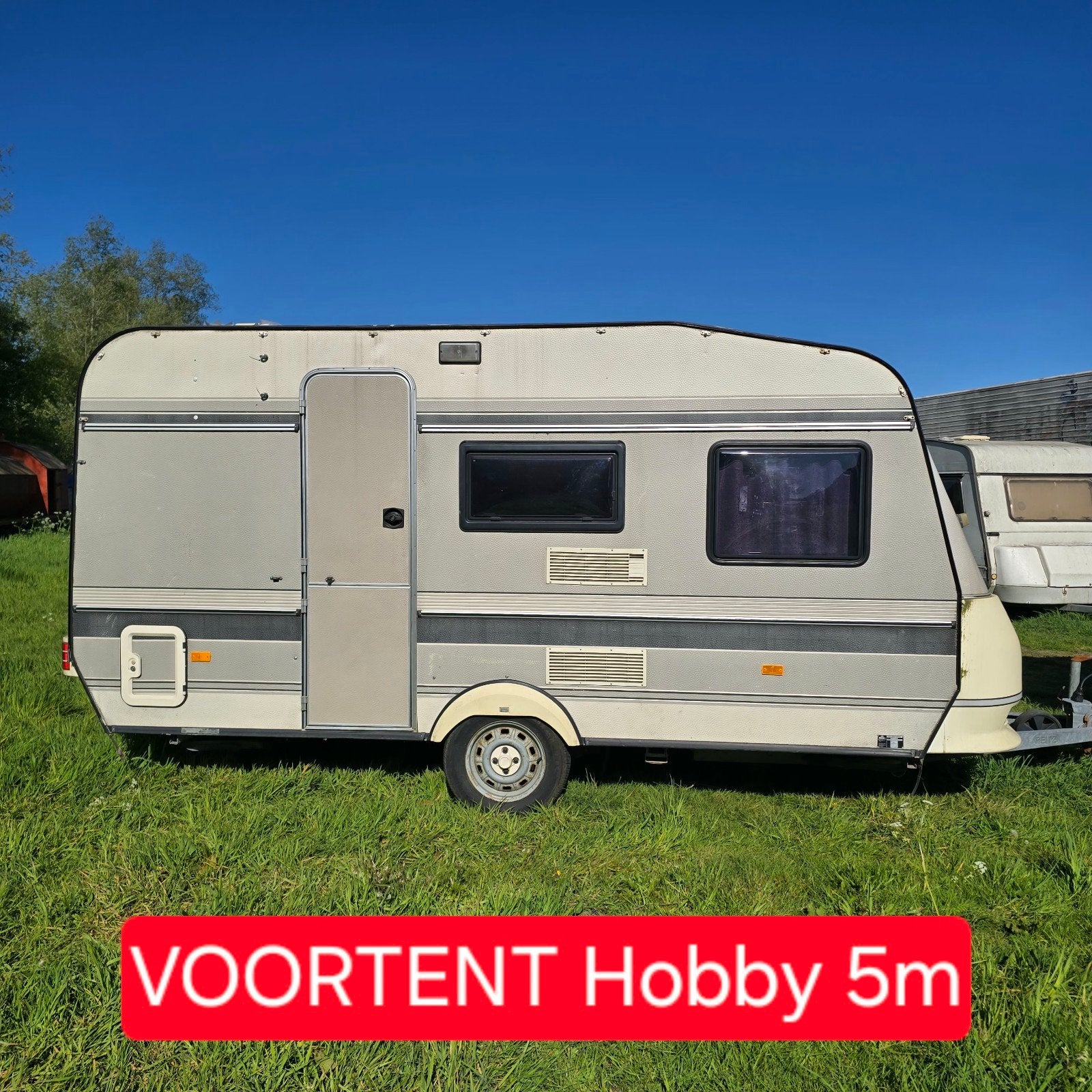 Caravan voortent luifel tent camping stacaravan tuinhuis 5m, Ophalen