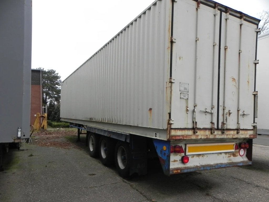 3 assige oplegger +opslag container 12m, Particulier, Te koop, Aanhangers en Opleggers