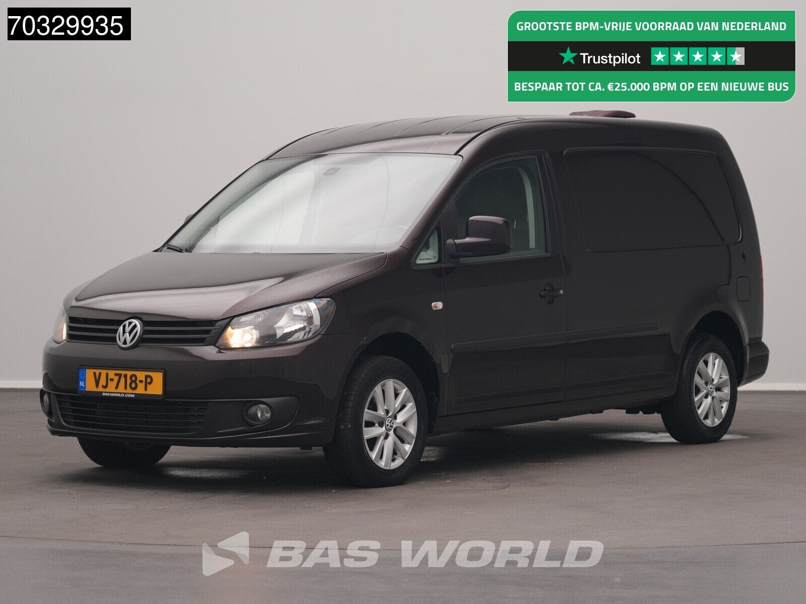 Volkswagen Caddy 102PK Automaat L2H1 Navi Airco Cruise Parke, Auto's, Bestelwagens en Lichte vracht, Automaat, Stof, Gebruikt