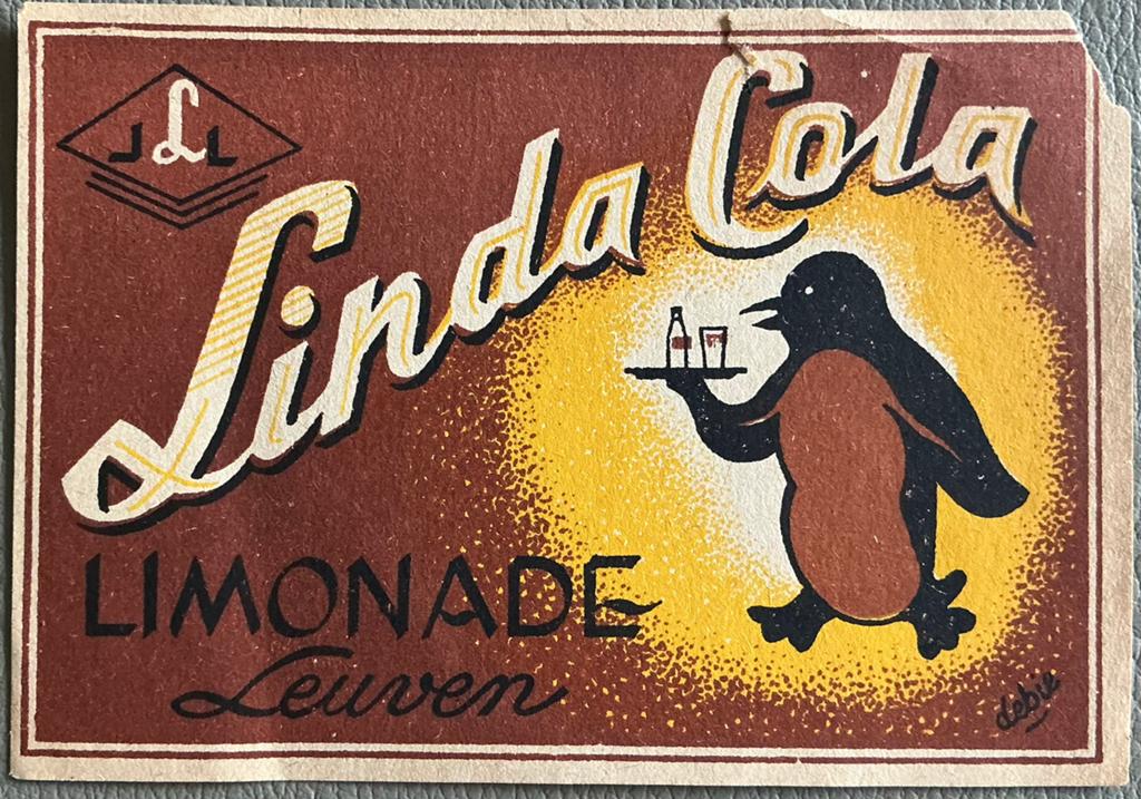 Oud LINDA COLA/LIMONADE/LEUVEN/etiket, Verzamelen, Merken en Reclamevoorwerpen, Ophalen of Verzenden, Zo goed als nieuw, Overige typen