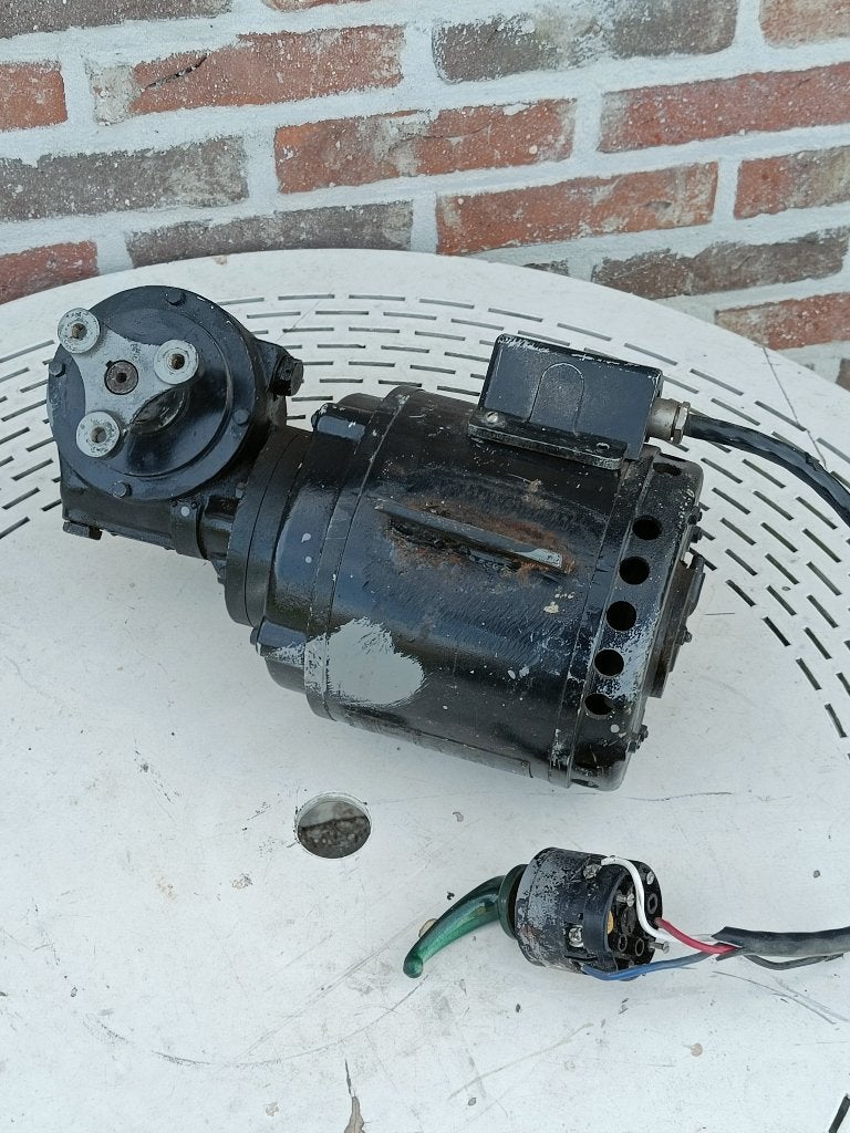 Oude CETEL Bruxelles motorreductor 3-fase 220/380V, Ophalen of Verzenden, Gebruikt, Elektromotor, 1400 tot 1800 rpm