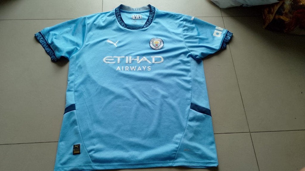voetbalshirt Manchester City Puma 2024-2025 XL, Sport en Fitness, Voetbal, Maat XL, Ophalen of Verzenden, Gebruikt, Shirt