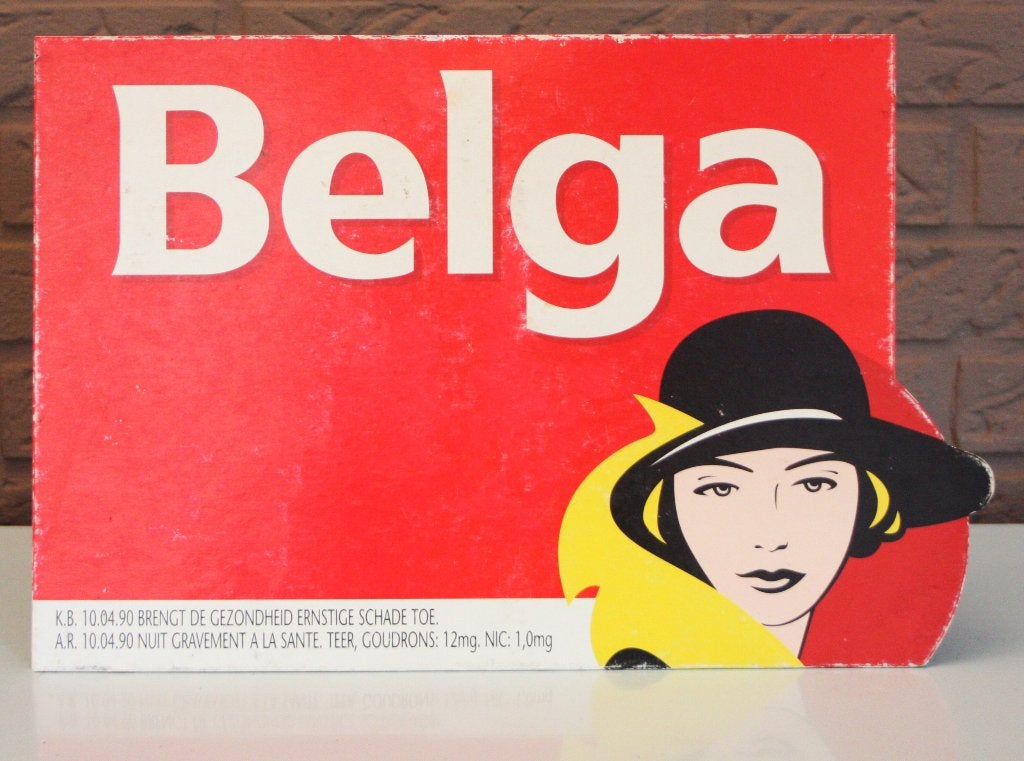 Zeldzaam Belga Reclamebord / Statief / Dik Karton / 1997, Verzamelen, Ophalen of Verzenden, Gebruikt, Reclamebord