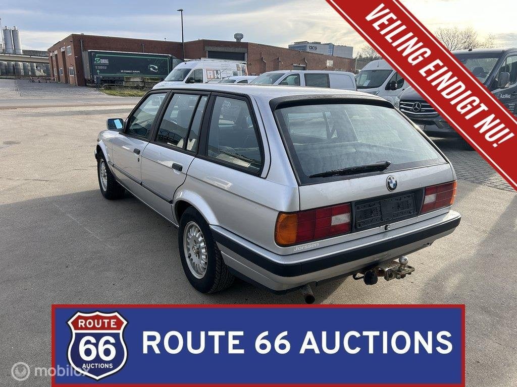 BMW 318i Touring | 1993 | Route 66 Auctions, Auto's, Zwart, Bedrijf, Handgeschakeld, Overige carrosserie