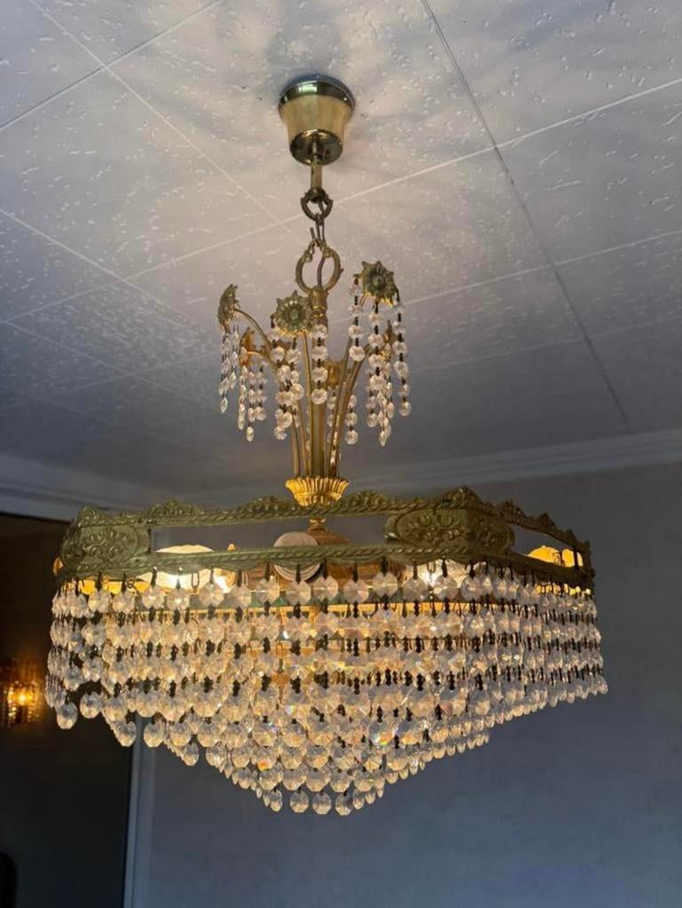 Kroonluchter+ bedverlichting, Ophalen, Gebruikt