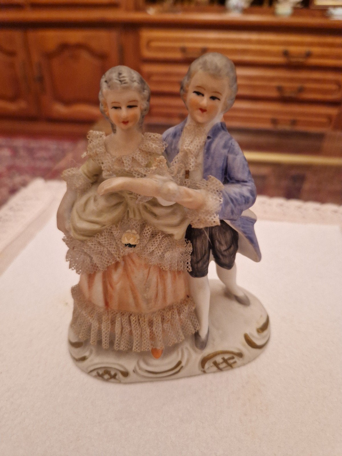 Couple Biscuit Porcelaine, Antiquités & Art, Enlèvement