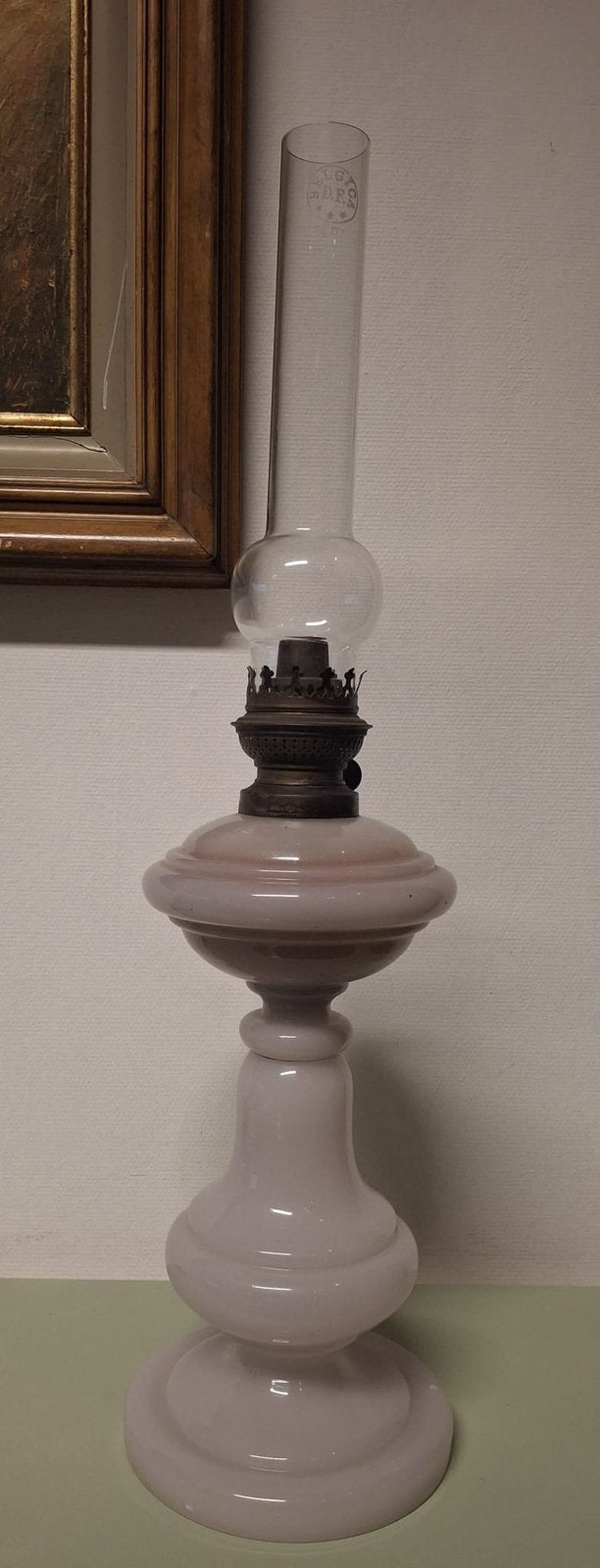 Mooie vintage opalinelamp, Ophalen