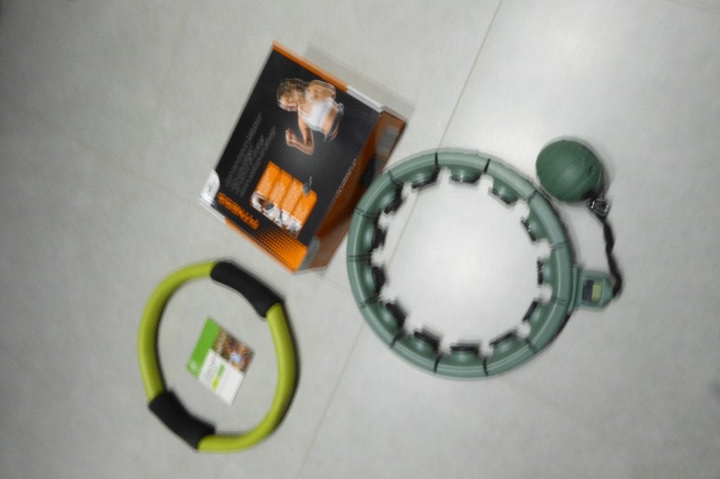toning ring en hoelahoep, Sports & Fitness, Enlèvement ou Envoi, Avec poids, Comme neuf, Cerceau de remise en forme