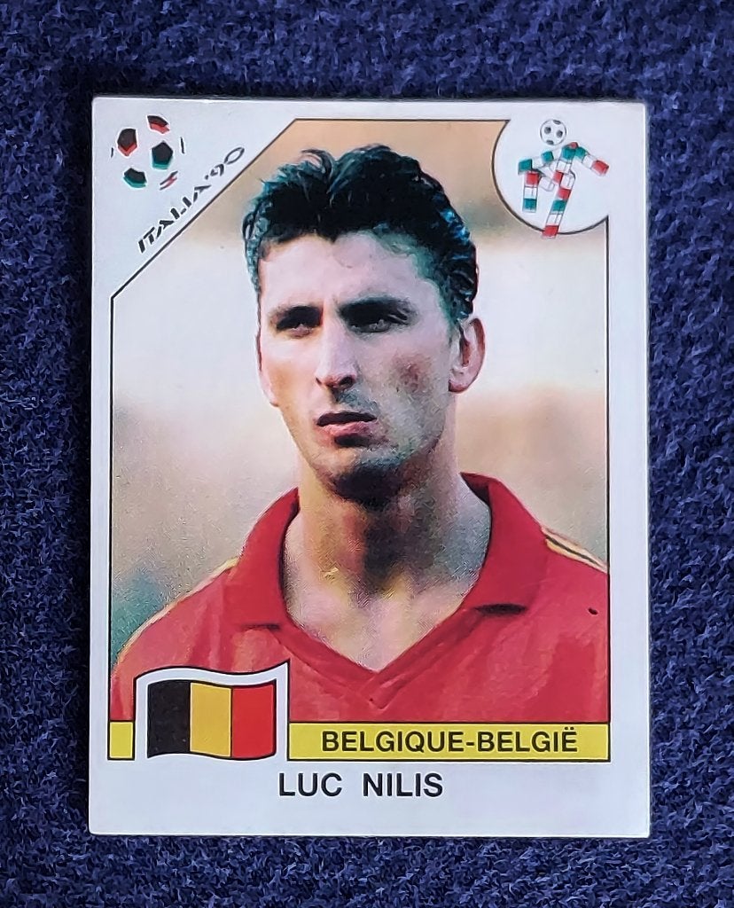 Panini sticker card voetbal ' WK Italië 1990 - Luc Nilis ', Ophalen of Verzenden, Nieuw, Sticker