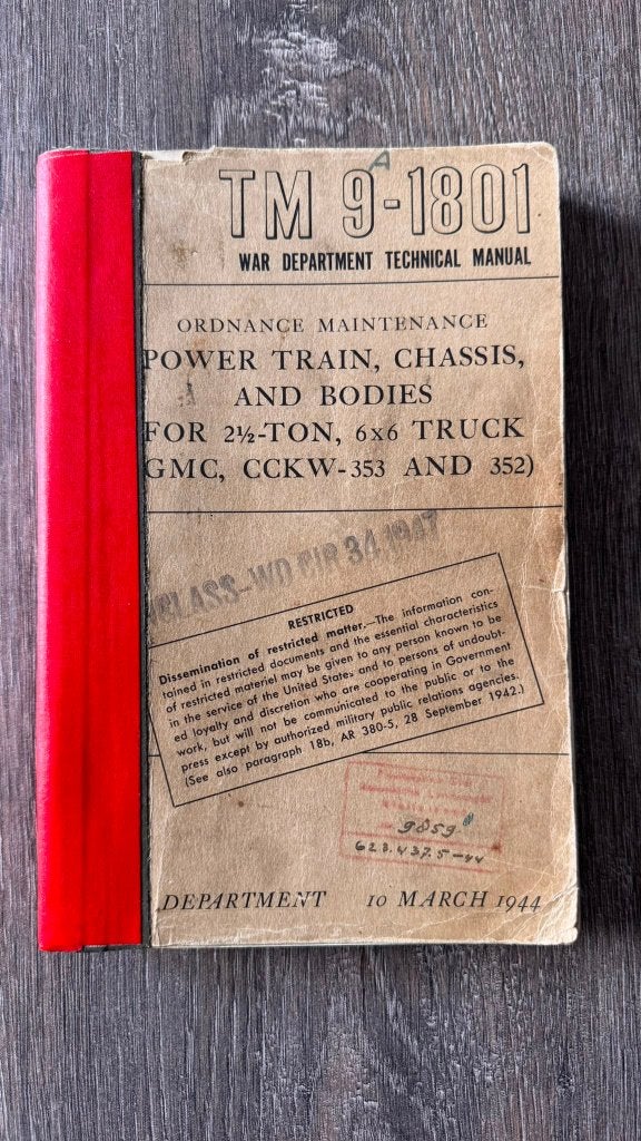 GMC CCKW 352/353 technische handleidingen en naslagwerken, Ophalen of Verzenden