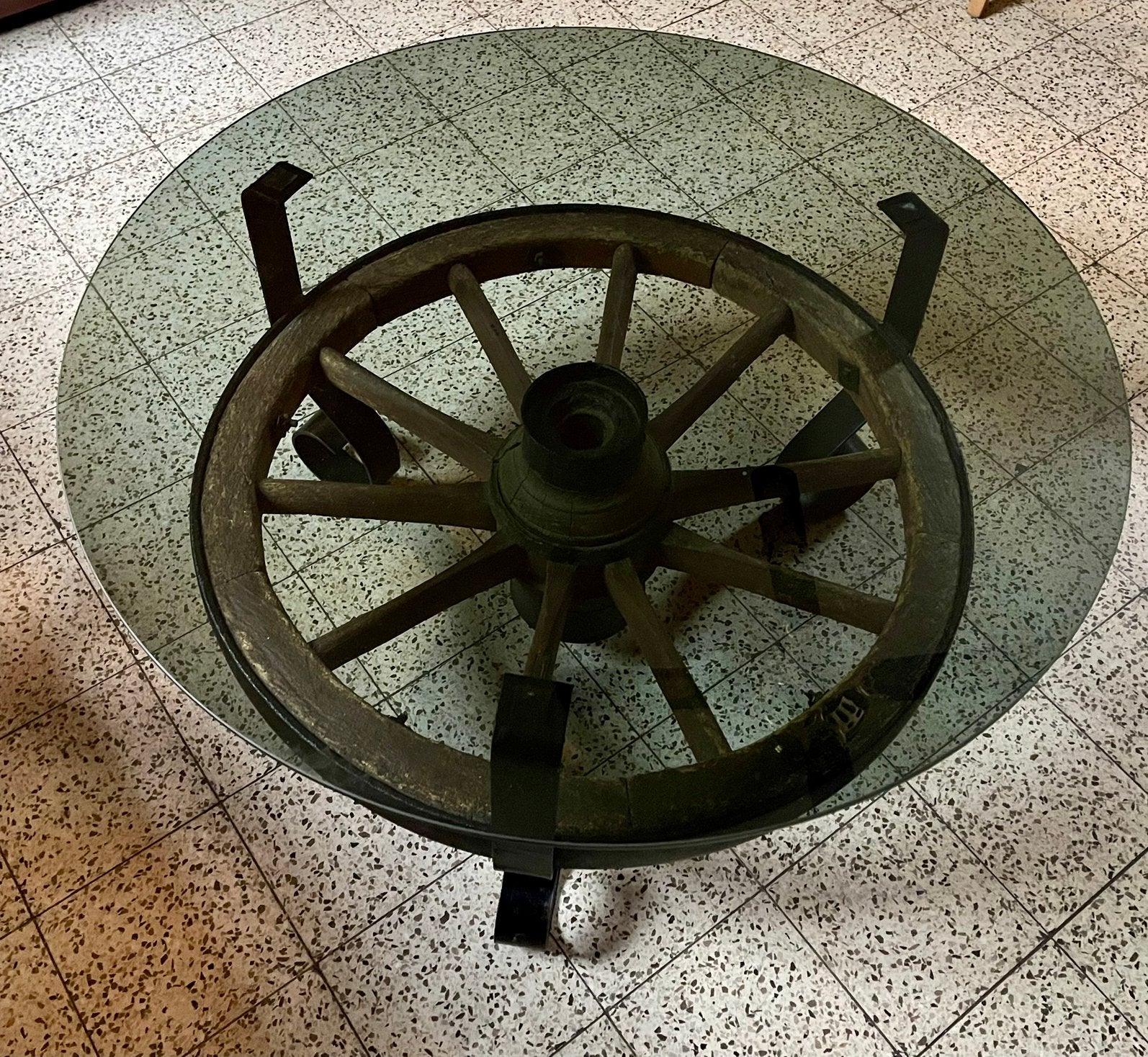 Table de salon roue de chariot, Enlèvement, Neuf