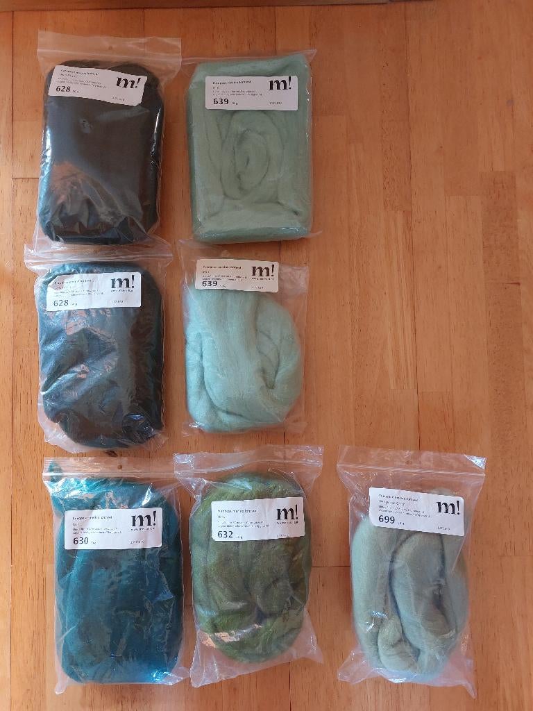 assortiment Lontwol – Europese Merino – 28 micron, Enlèvement, Neuf, Feutres en vrac, Feutre de laine