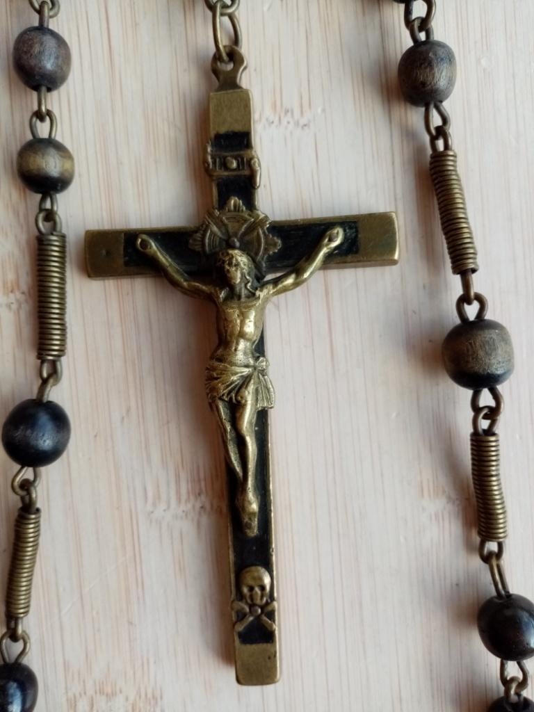 Grote nonnen paternoster 45 stuks, Verzamelen, Religie, Gebruikt, Christendom | Katholiek, Ophalen of Verzenden