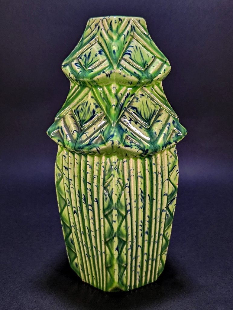 Vase ancien en majolique française, circa 1900., Enlèvement ou Envoi