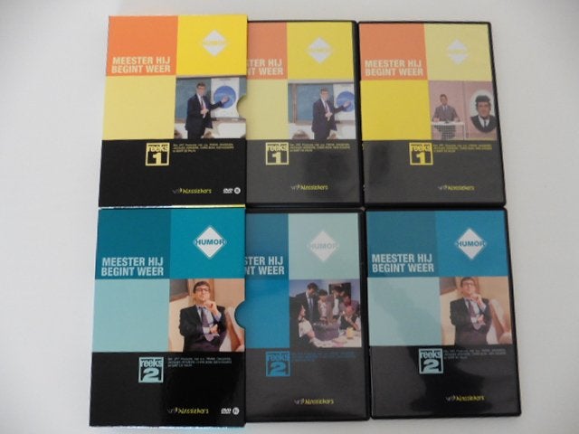 Meester Hij Begint Weer - Compleet (Reeks 1 en 2) 4 dvd's, Seizoen 1, Zo goed als nieuw, Komedie, Vanaf 6 jaar