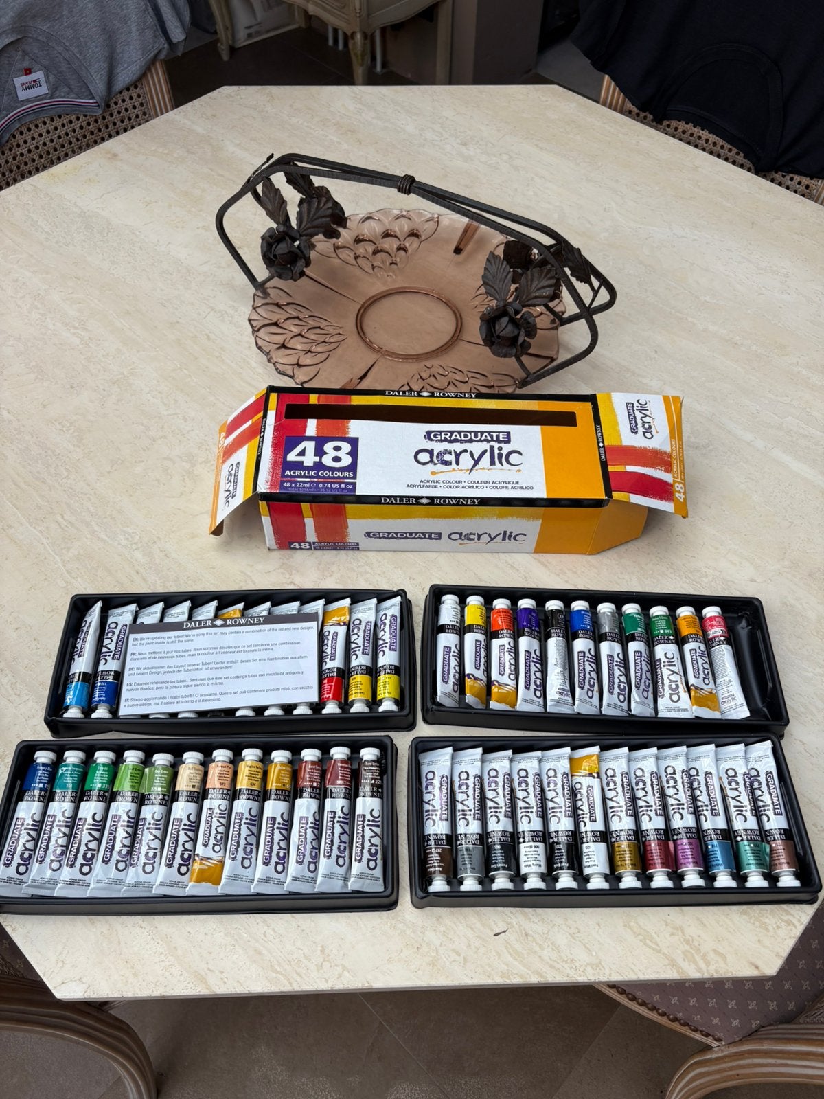 DALER-ROWNEY Graduate Acrylverfset, 48 tubes van 22 ml, Ophalen of Verzenden, Zo goed als nieuw