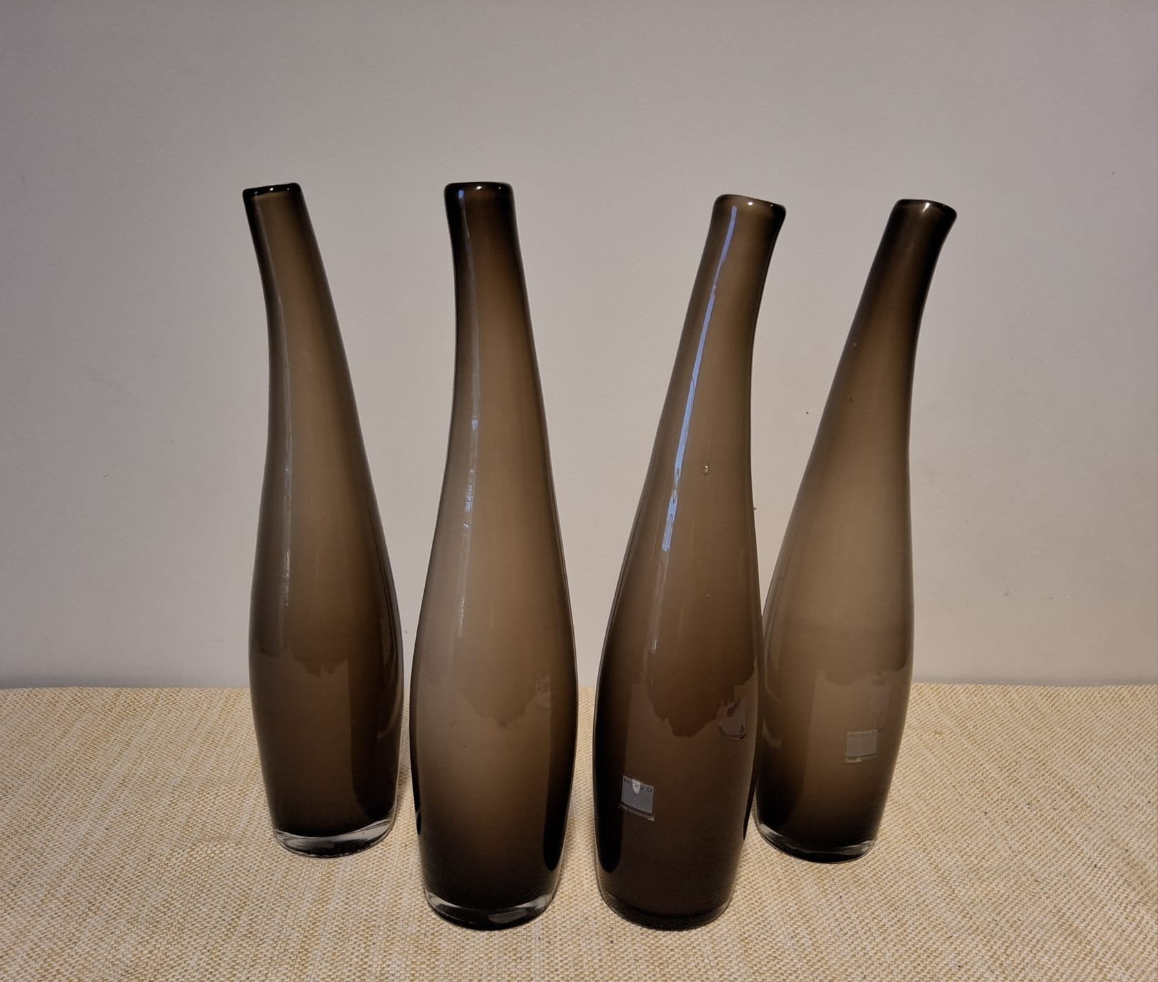 Vases Leonardo vintage en verre fumé brun, Enlèvement ou Envoi, Comme neuf, Marron