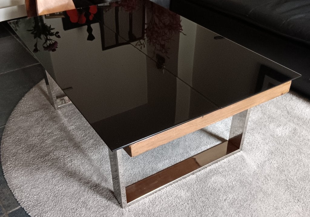 Salontafel zwart, Huis en Inrichting, Tafels | Salontafels, Ophalen, 100 tot 150 cm, 50 tot 100 cm, Zo goed als nieuw