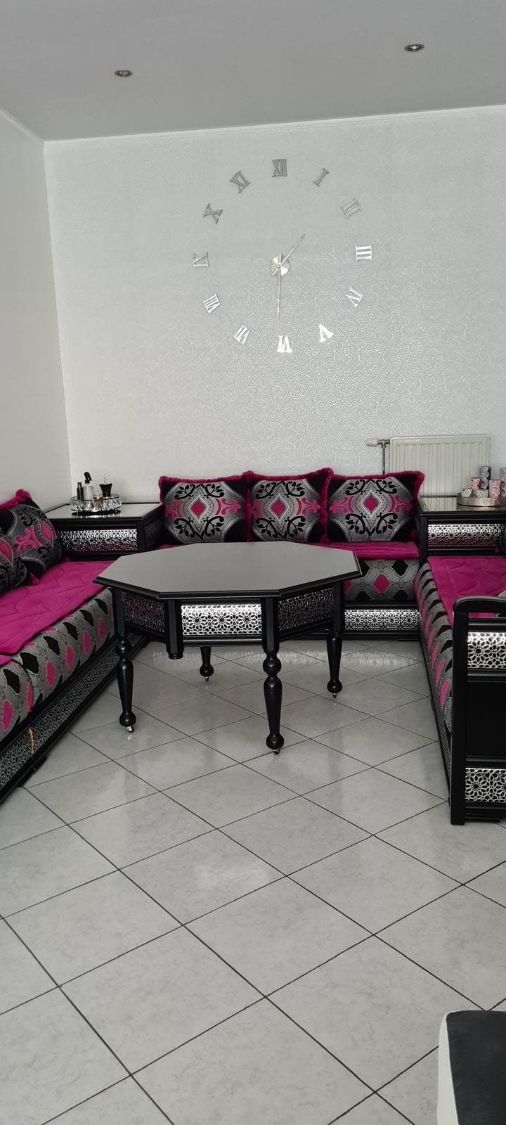 Complete Marokkaanse salon/zetel + tafel + 2 opbergruimtes, Enlèvement, Comme neuf