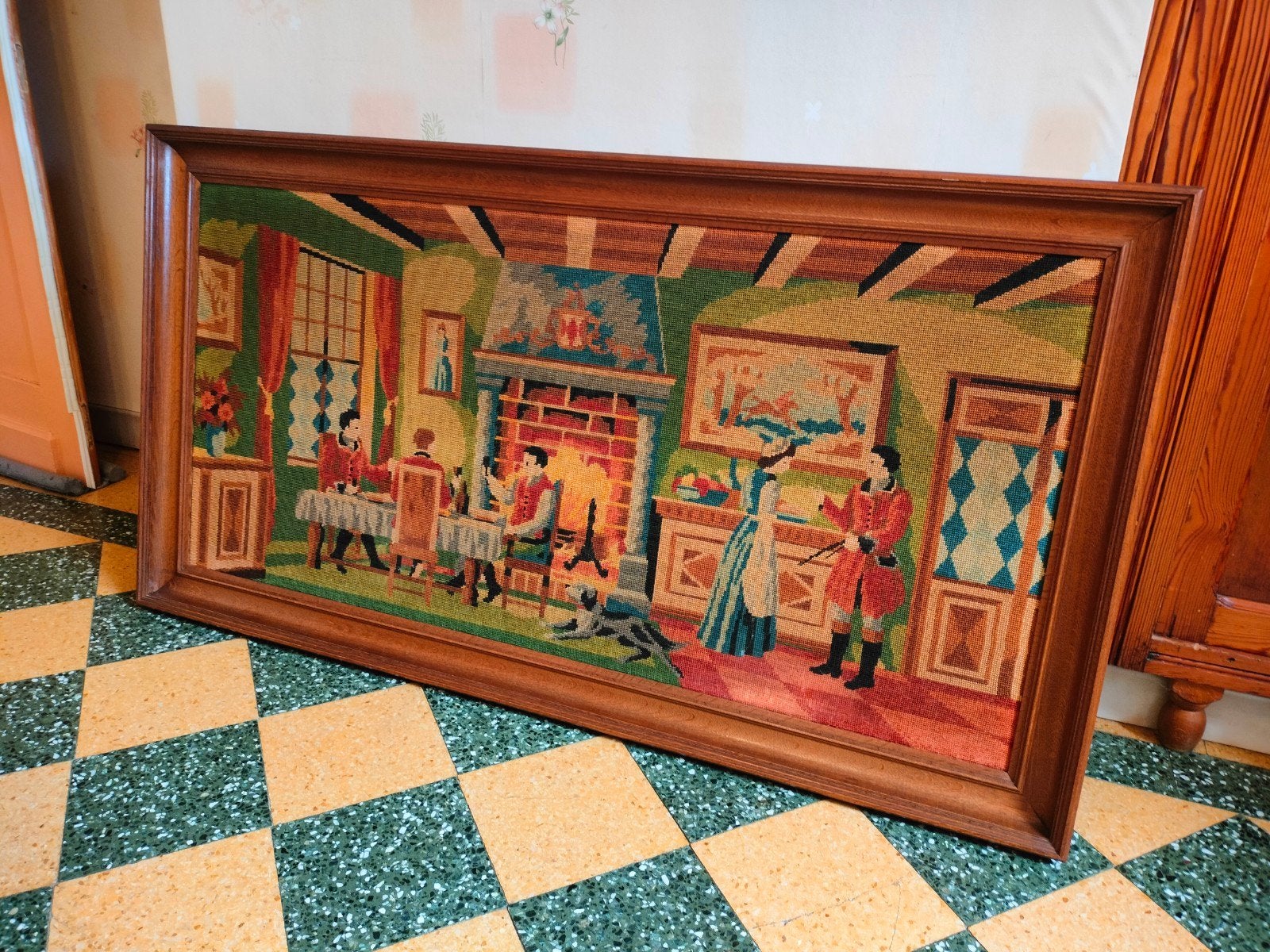 ancien cadre tapisserie, Enlèvement
