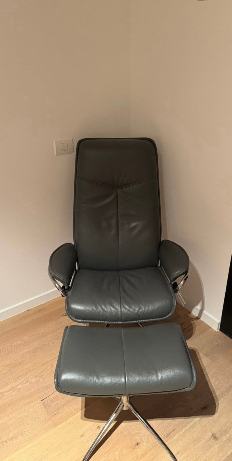Fauteuil relax en cuir Stressless de luxe avec repose-pieds, Enlèvement, Comme neuf