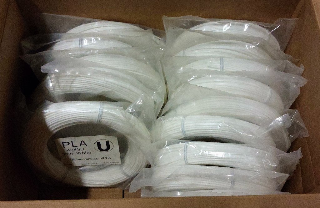 Ultimachine PLA "White" 3D print filament 14 x 0.5 kg, Informatique & Logiciels, Enlèvement ou Envoi, Neuf, Bobines de filament