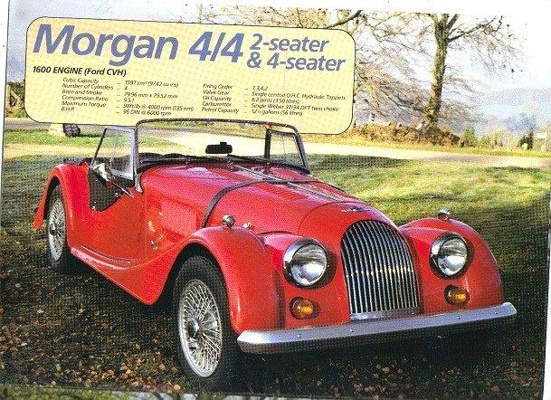 Morgan 4/4, Super 8, brochure jaren 70, Verzenden, Gelezen, Overige merken