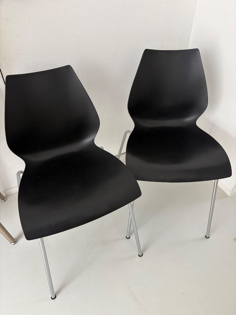 Kartell Maui Chair 2 stuks, Ophalen, Gebruikt, Zwart, Twee