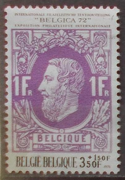 België 1970 Belgica nr. 1552 uit blok 48 (ongestempeld), Sans gomme, Affranchi, Maison royale, Envoi
