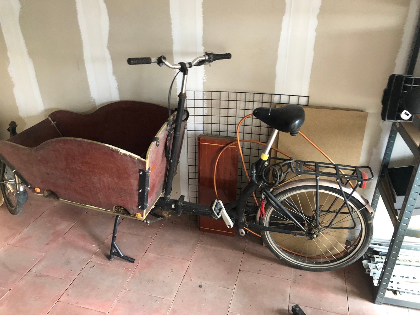 Bakfiets, Fietsen en Brommers, Terugtraprem, Gebruikt, Opvouwbaar, 2 kinderen