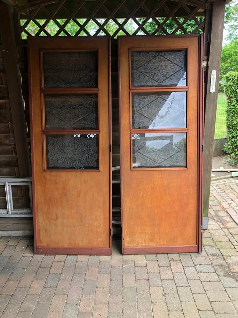 2 houten deuren, Ophalen, Gebruikt, Binnendeur, Vouwdeur