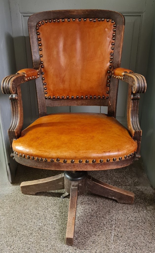 CHAISEBUREAU IMPERI AL ORIGINALE DE STYLE CHURCHILL, Enlèvement, Utilisé, Brun, Chaise de bureau