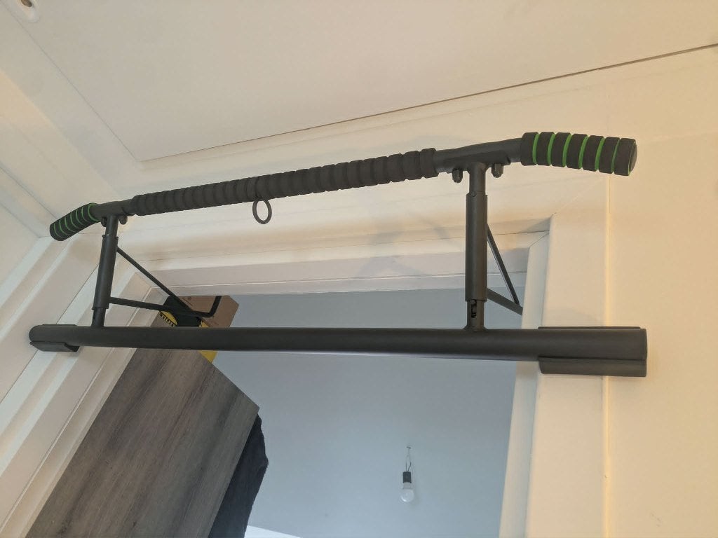 optrekstang veluris, Sport en Fitness, Fitnessmaterialen, Ophalen, Zo goed als nieuw, Oprekstang