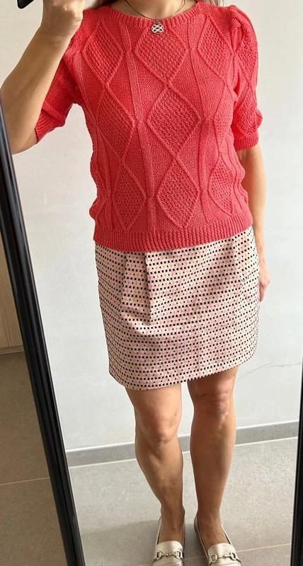Koraal shirt breiwerk, Manches courtes, Taille 38/40 (M), Neuf, Rouge
