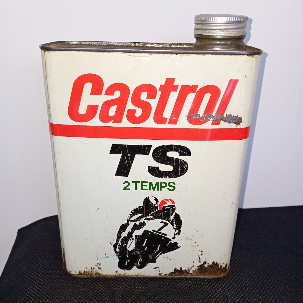 très rare bidon d'huile CASTROL TS 2 temps, Enlèvement ou Envoi, Utilisé