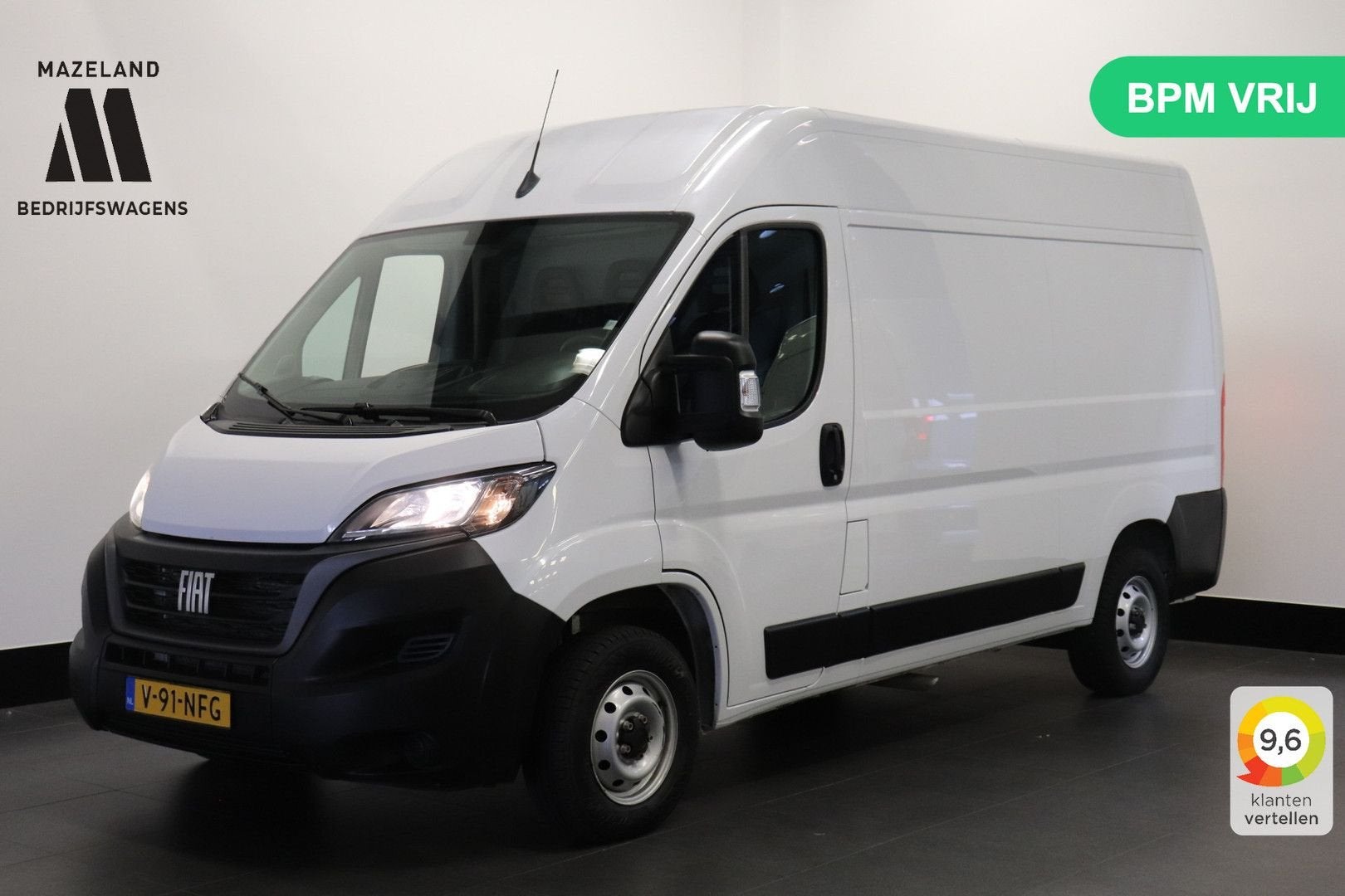 Fiat Ducato 2.3 MJ 140PK L2H2 EURO 6 - Airco - Navi - Cruise, Auto's, Parkeersensor, Wit, Bedrijf, Handgeschakeld