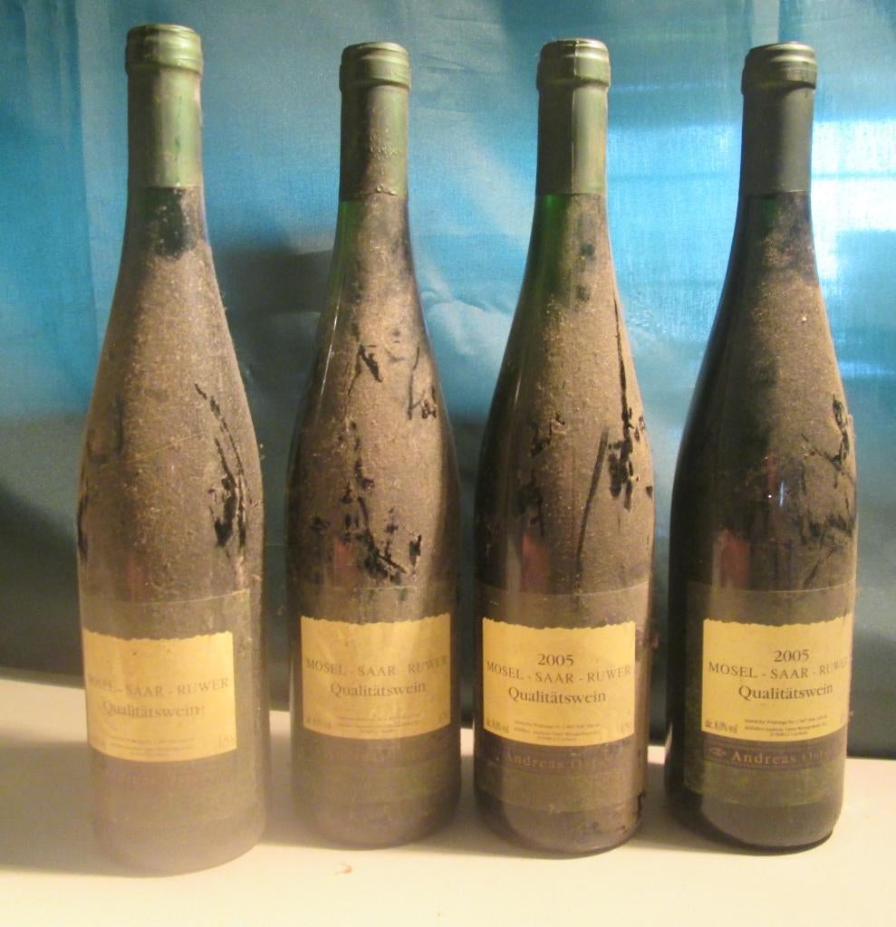4 vins - Mosel-Saar-Ruwer - Andreas Oster - 2005, Collections, Vins, Autres régions, Enlèvement ou Envoi, Pleine, Vin blanc