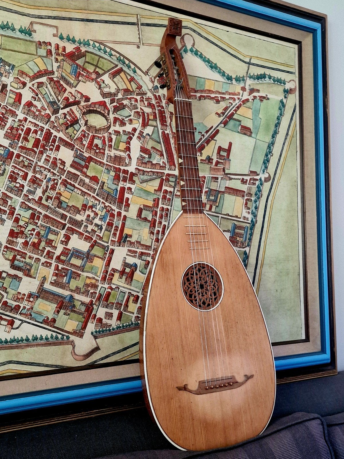 renaissance luit (geen gitaar) decoratief, Ophalen, Gebruikt, Luit, Saz of Bouzouki