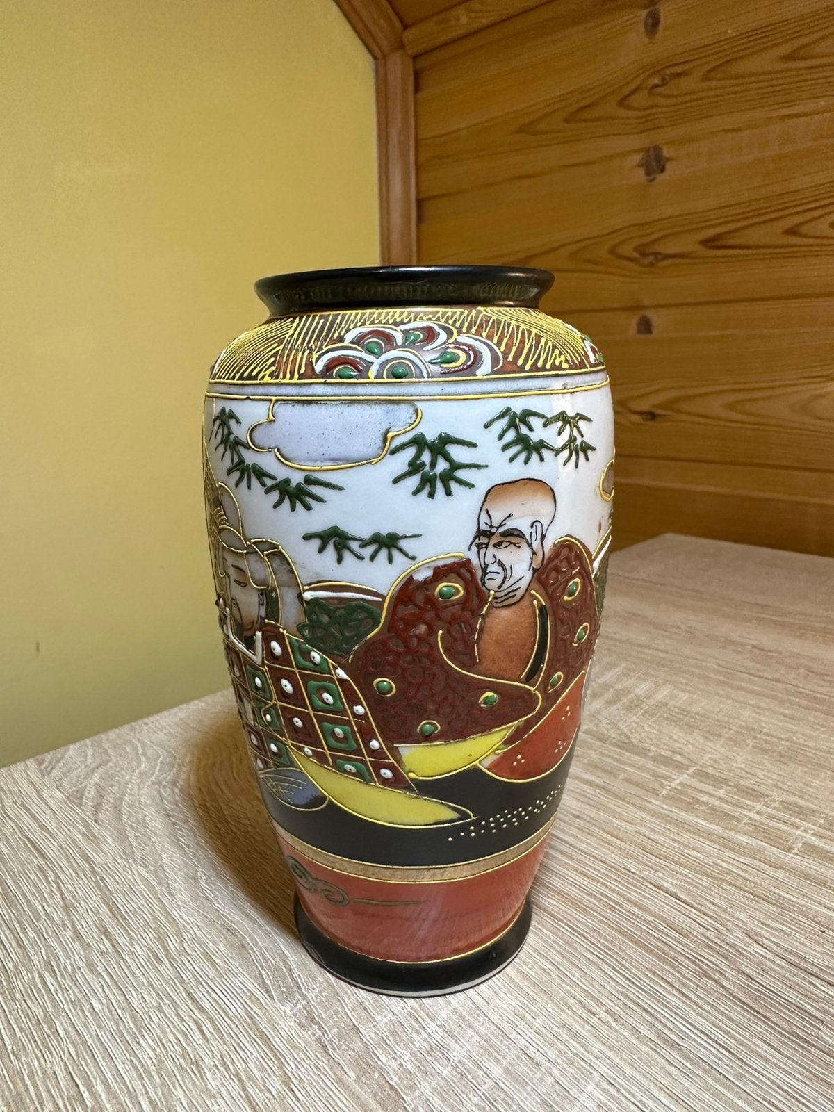 Antieke Satsuma Vaas Porselein Japans, Ophalen of Verzenden