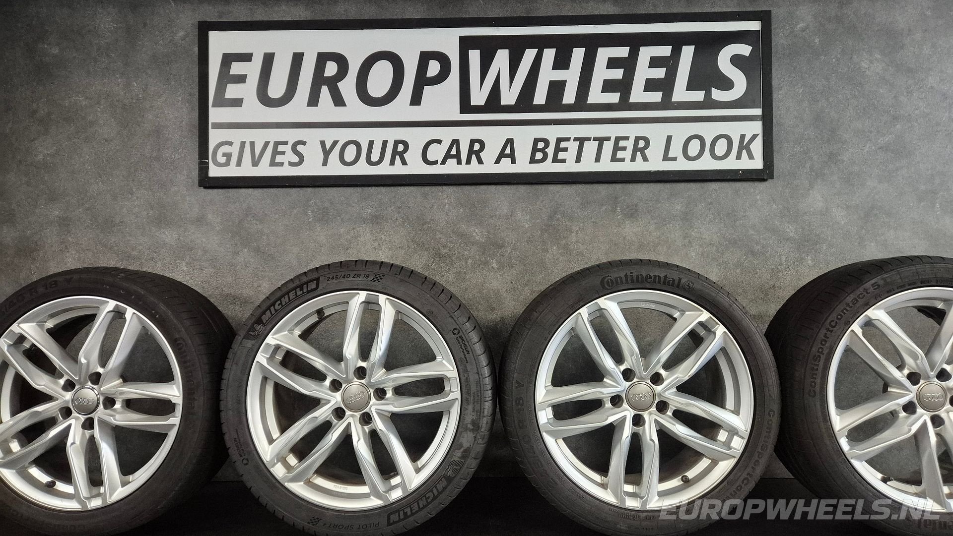 18 inch Audi A5 S5 8T 8F velgen zomerbanden, Auto-onderdelen, 18 inch, -, -, Banden en Velgen
